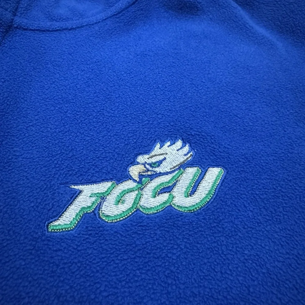 Florida Gulf Coast‎ Eagles Pullover Mens 2XL Blue Nike Fleece 1/4 Zip FGCU